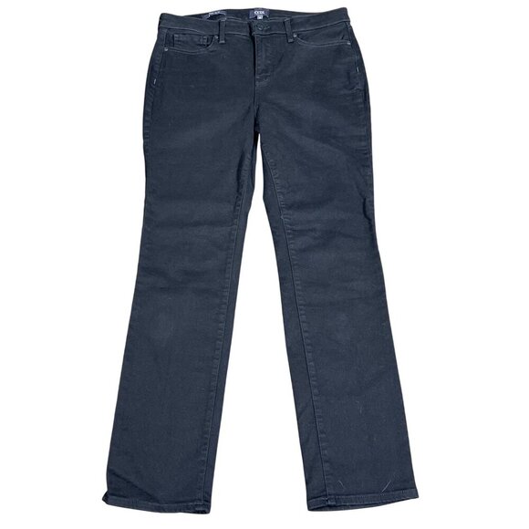 NYDJ Sheri Slim Jeans Black Sz 10 EUC - Picture 1 of 6